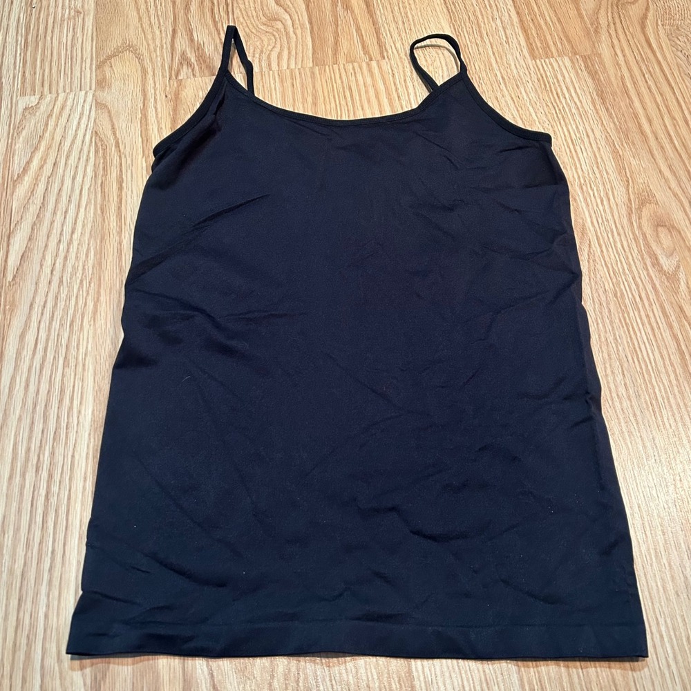 Worthington Womens Black Camisole Tank Top Spaghetti Strap Stretch Medium Large